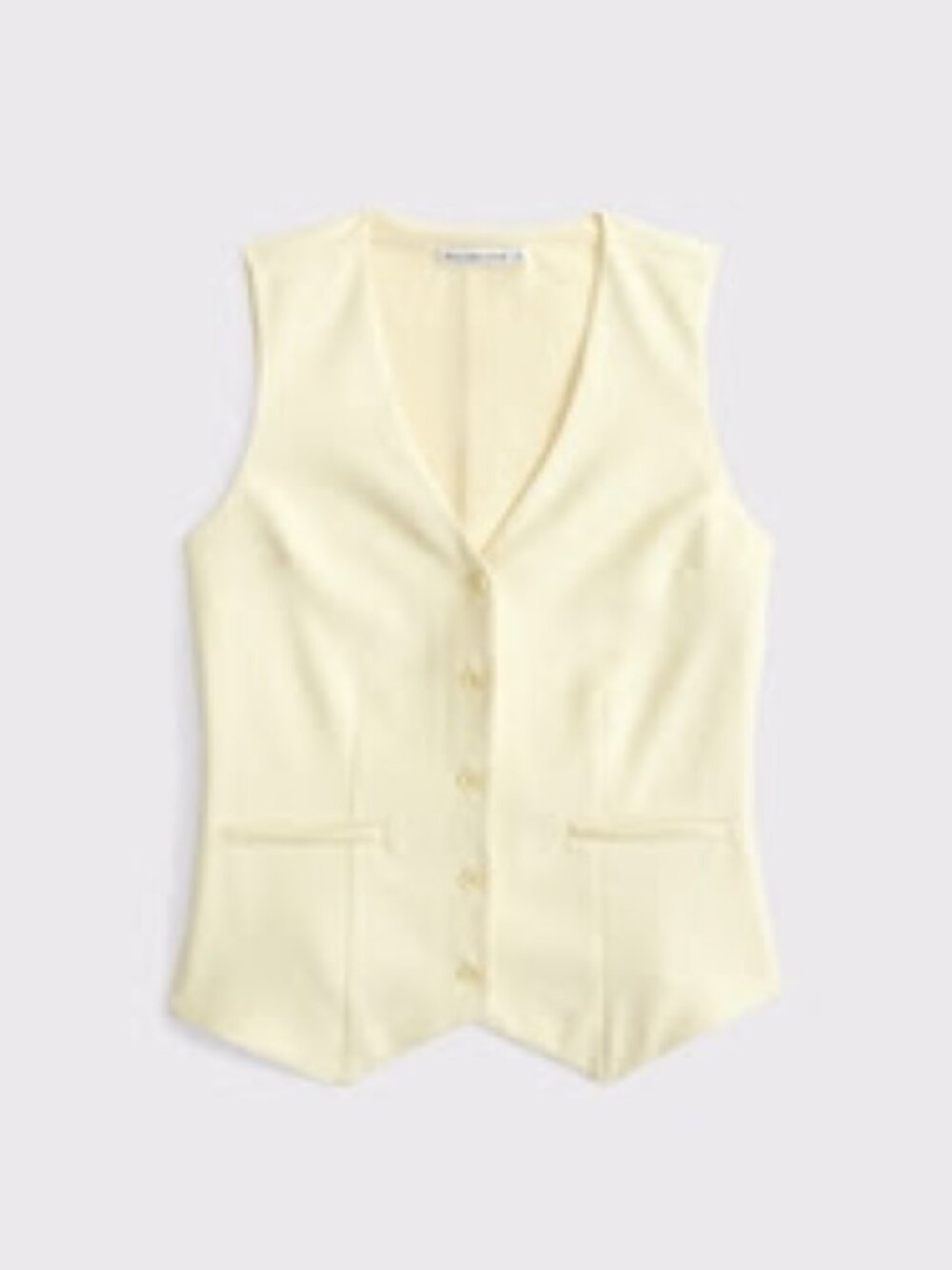 Abercrombie & Fitch Easy Tailored Vest Yellow Size M